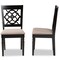 Baxton Studio Renaud Sand Upholstered and Espresso Wood 2-Piece Dining Chair Set 165-10535 - alternate 4